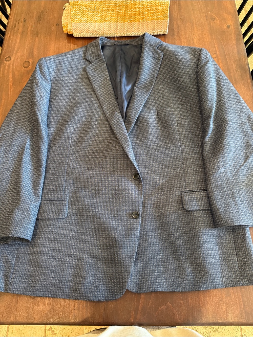 Ralph Lauren Navy Blue Checked Sport Coat